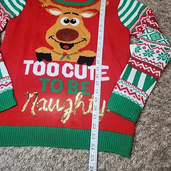 No Boundaries Juniors Christmas Sweater L (11-13) - Picture 5 of 8